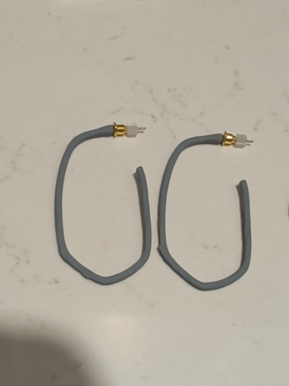 Clover Grey, Coral, Purple Hoop Earrings - Picture 2 of 4